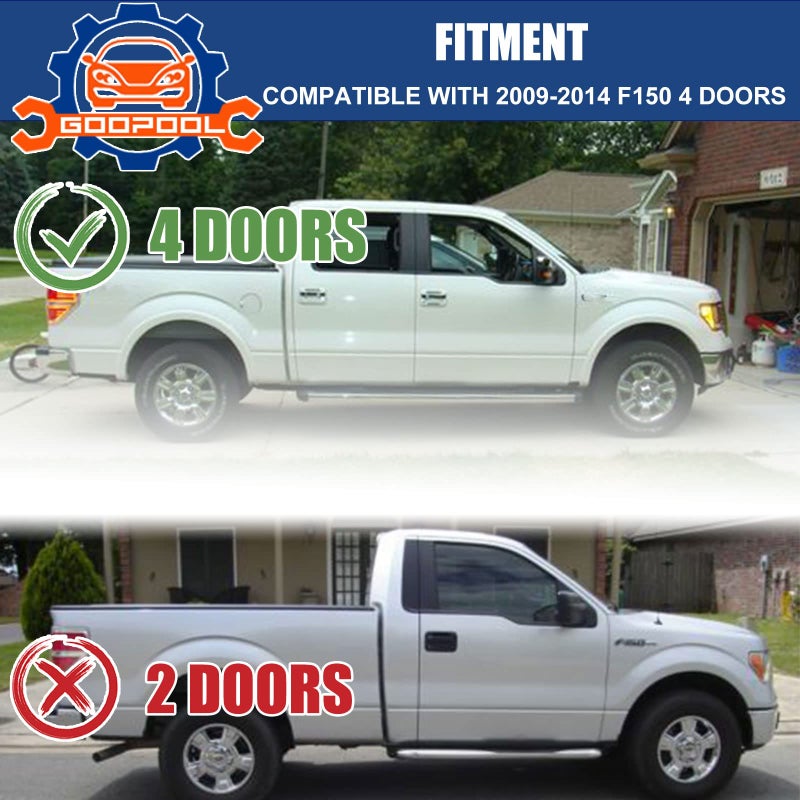 Goopool Pickup Truck Cab Corners Compatible with 2009 2010 2011 2012 2013 2014 F150 Crew Cab Corner 4 Door 2 Pcs - Image 2